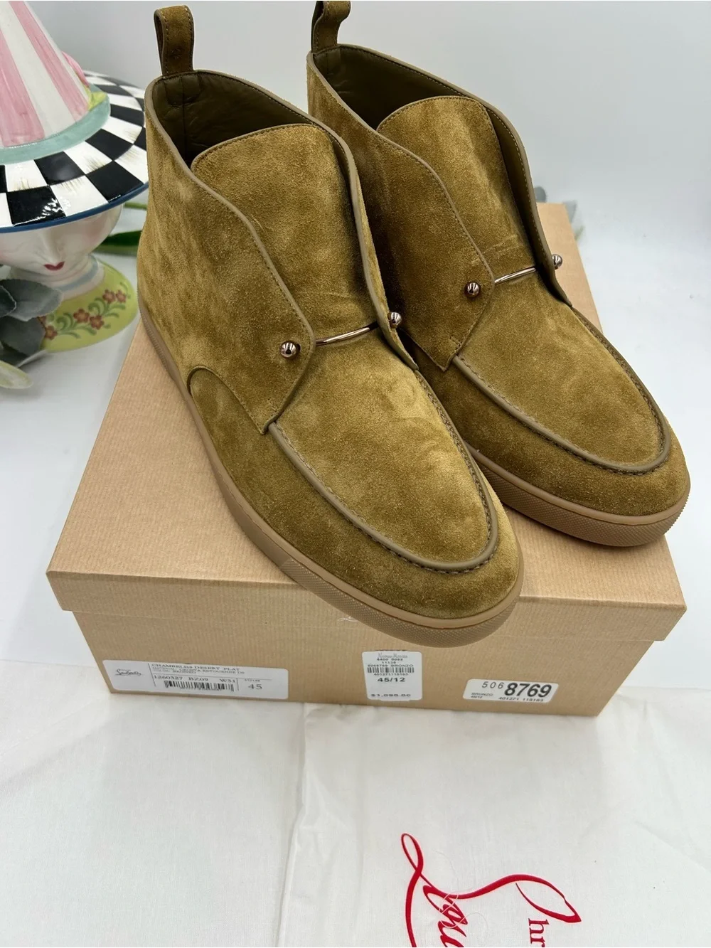 Men's Christian Louboutin CHAMBELISS suede boots size 45/12 US made in Italy